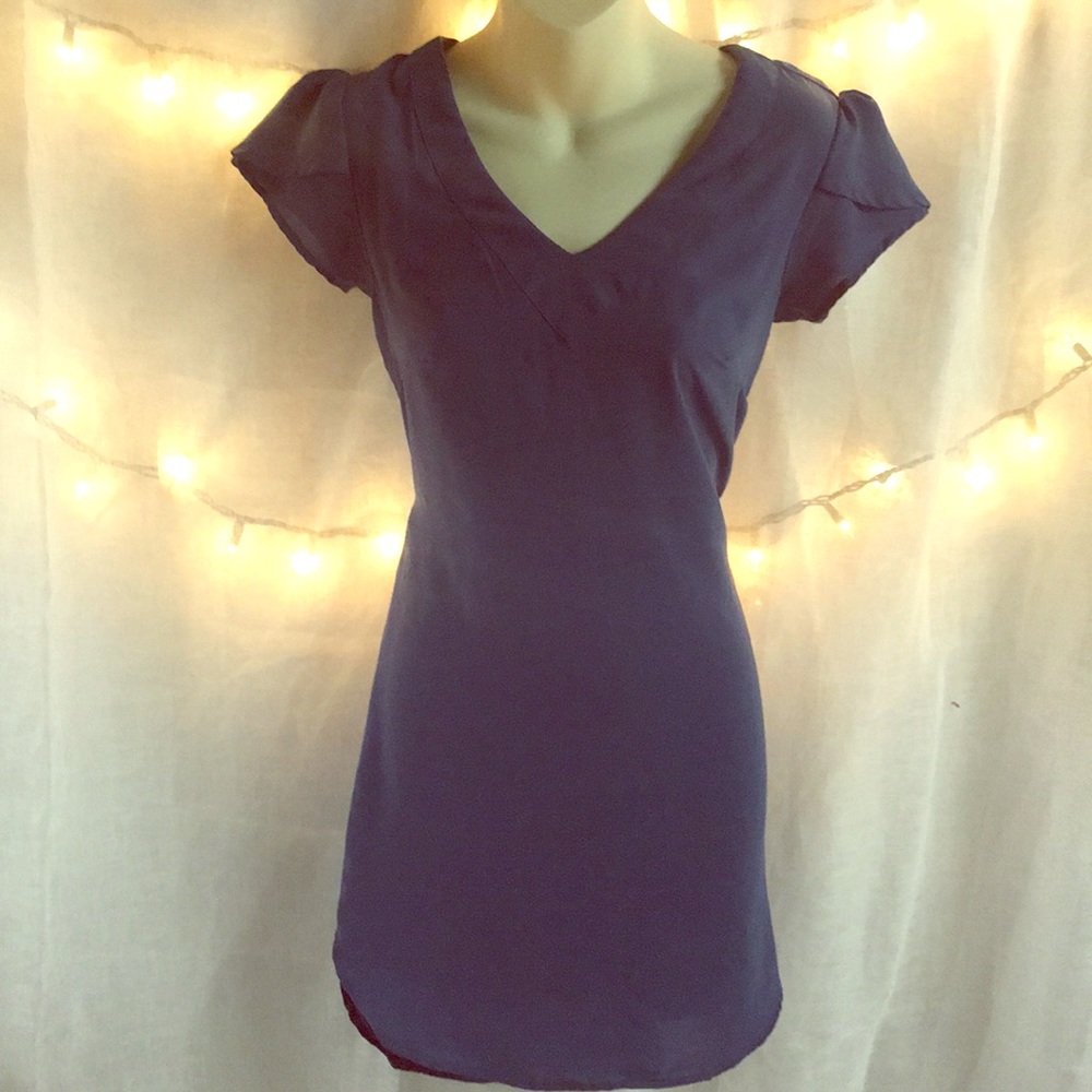 Blue polyester dress